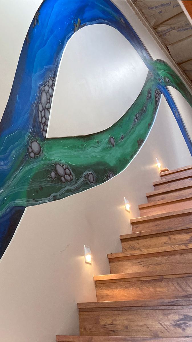 Staircase mural