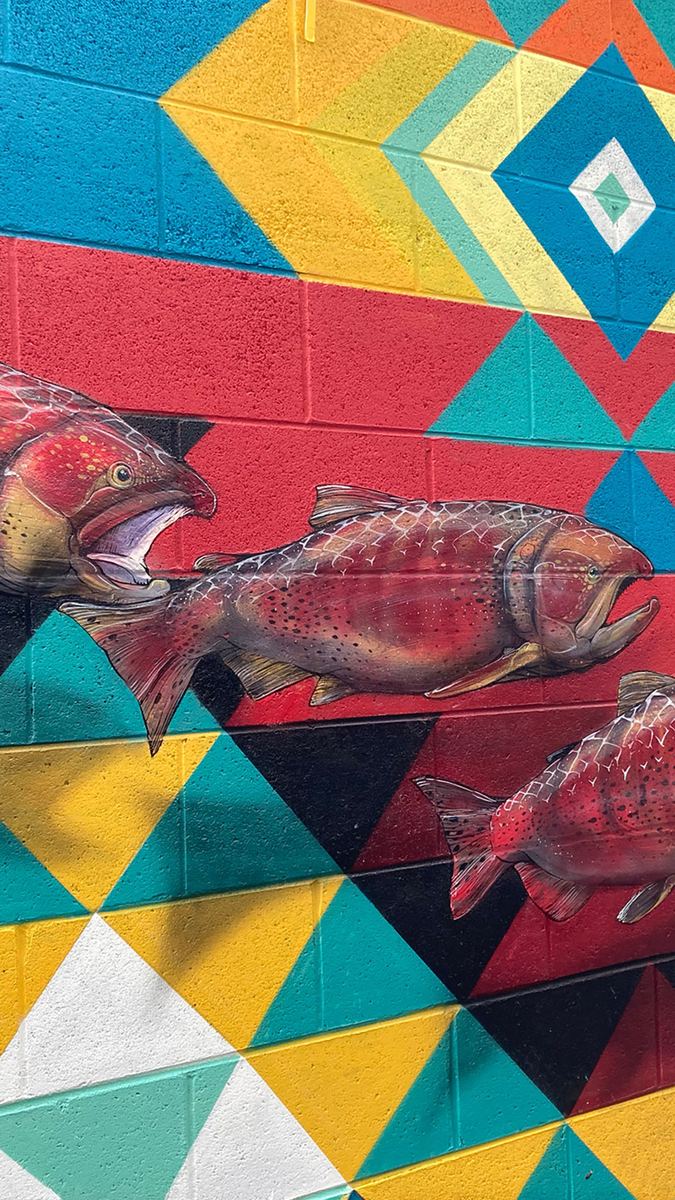 Illustrated music mural
