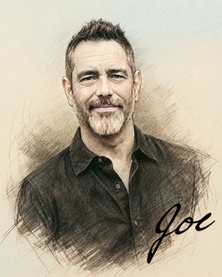 Illustrated portrait of Joe Graham.